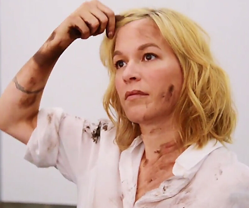 Franka Potente beim PETA-Fotoshooting